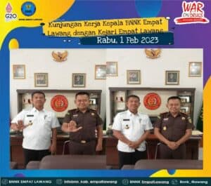 KUNJUNGAN KEPALA BNNK EMPAT LAWANG DENGAN KEJAKSAAN NEGERI EMPAT LAWANG