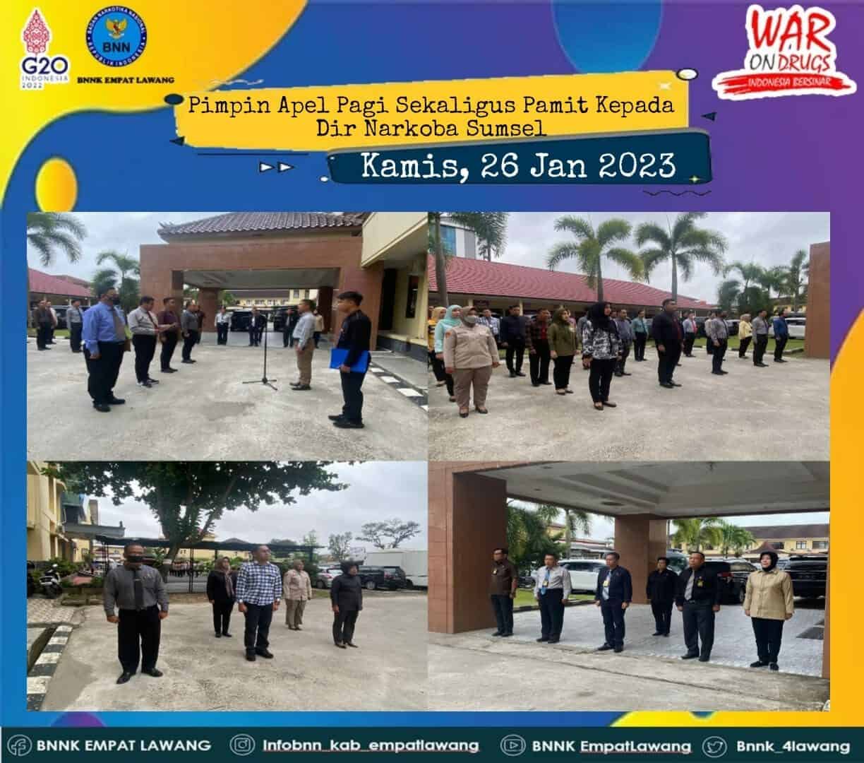 PIMPIN APEL PAGI SEKALIGUS PAMIT DI DEREKTORAT NARKOBA POLDA SUMSEL Konsep Otomatis